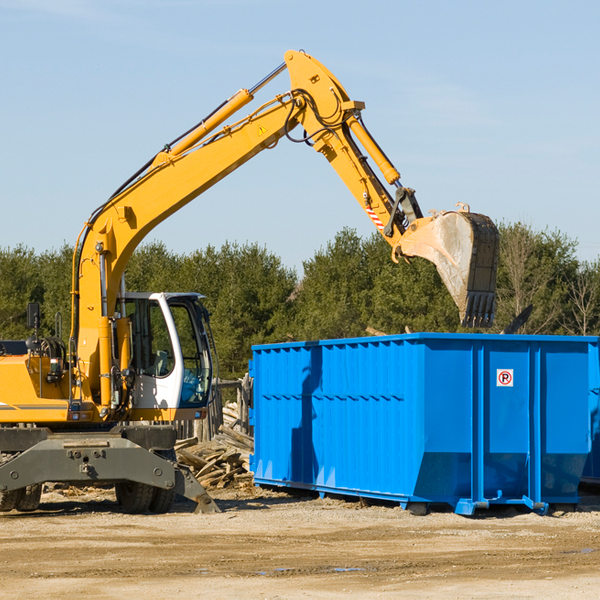 what size residential dumpster rentals are available in Thomasville North Carolina